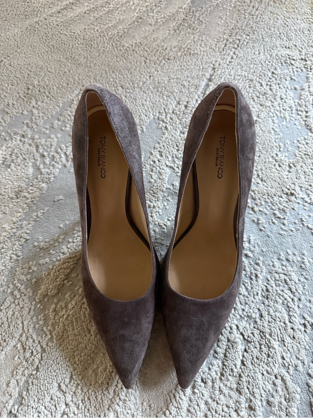 Tony Bianco Pointed Toe Suede leather Pumps heels chocolate Brown 9 - Picture 7 of 11